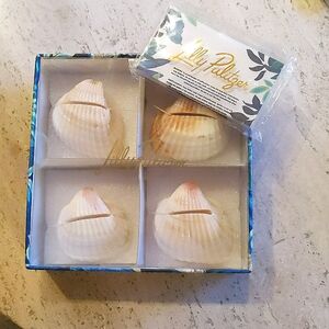 Lilly Pulitzer Seashell Place Card Holders and 12 Cards